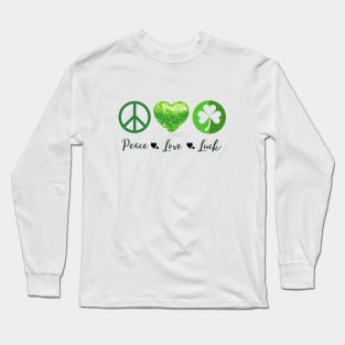 Peace, Love, Luck Long Sleeve T-Shirt